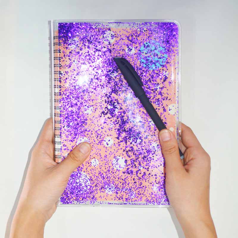 2017-fancy-pvc-liquid-glitters-school-notebook