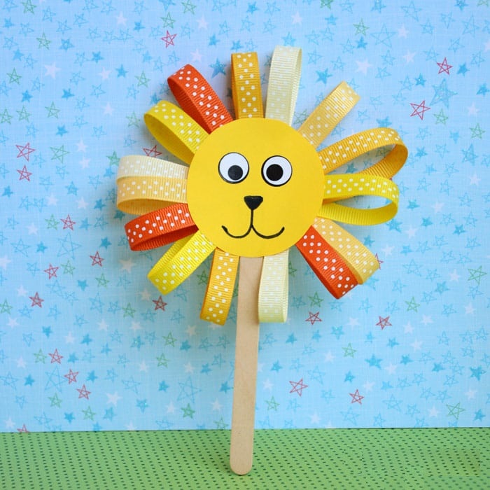 Ribbon-Lion-Craft-for-Kids