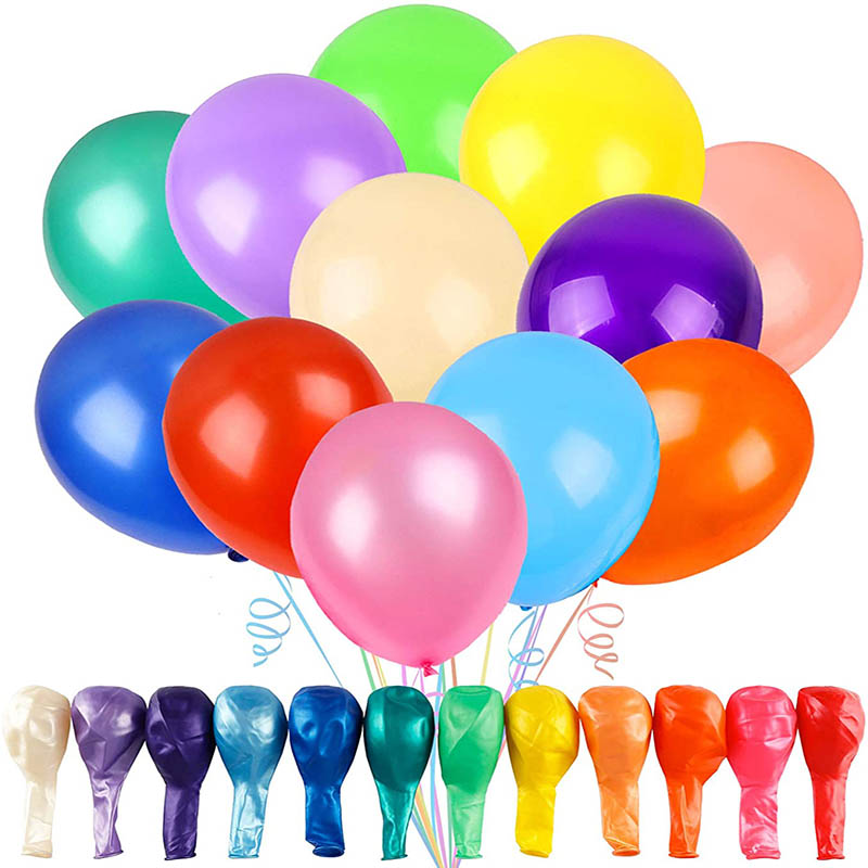 Lateksaj balonoj (solidaj koloroj)