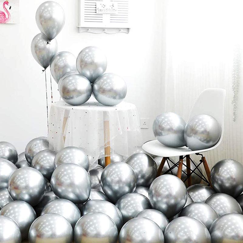 silver balloons